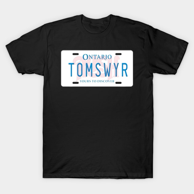 Tom Sawyer License Plate T-Shirt by RetroZest